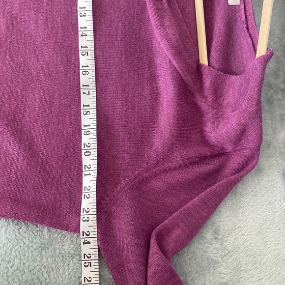 Cold water Creek purplish pink 50% wool V type neckline sweater - Picture 11 of 14